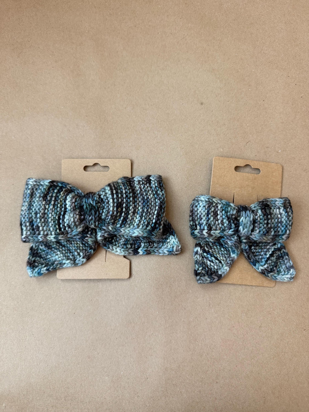 Hand-Knit Bow Hair Clip | Knit Barrette in Small & Large