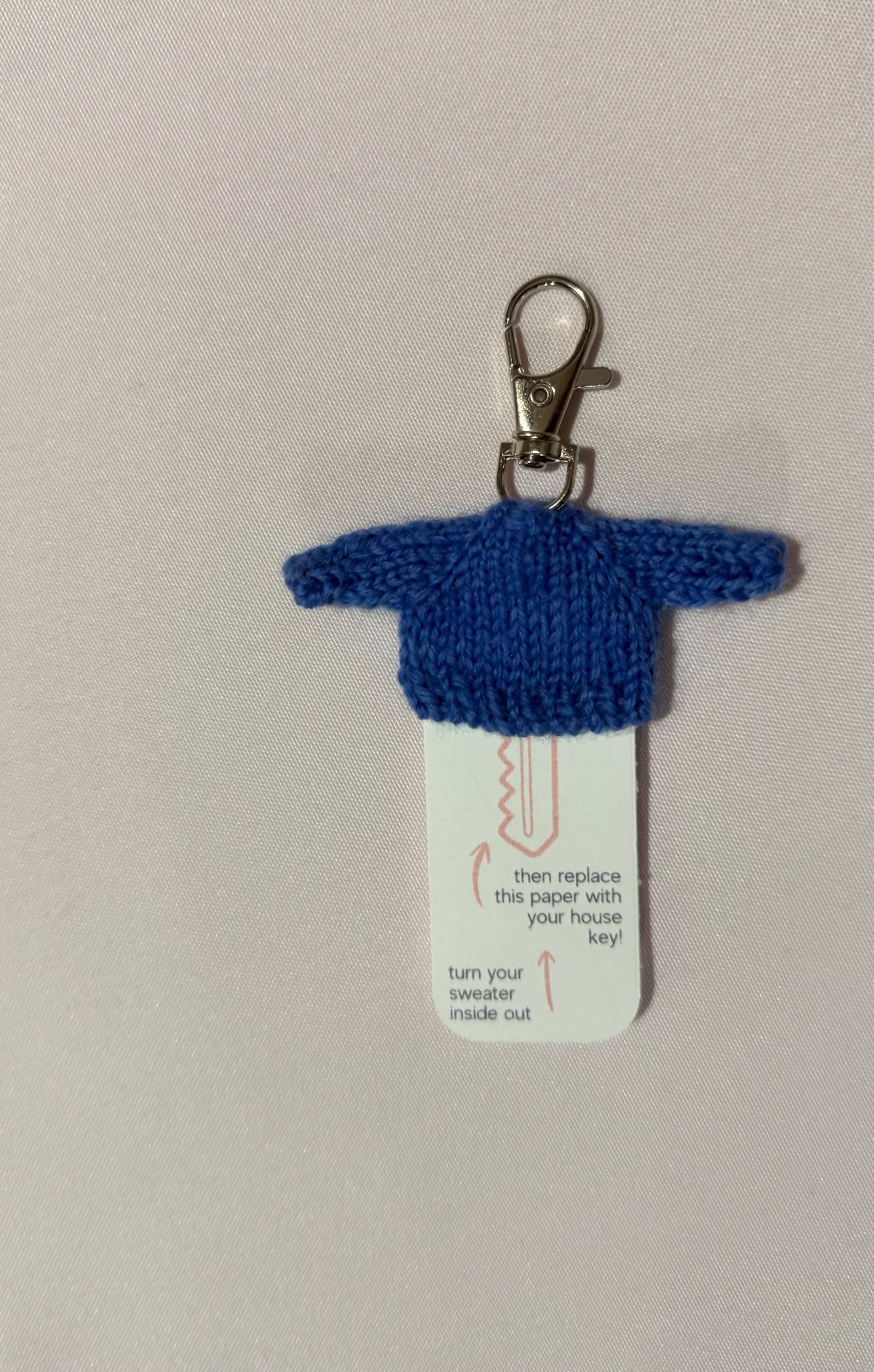 Hand-Knit Sweater Key Cover | Mini Knit Key Cozy