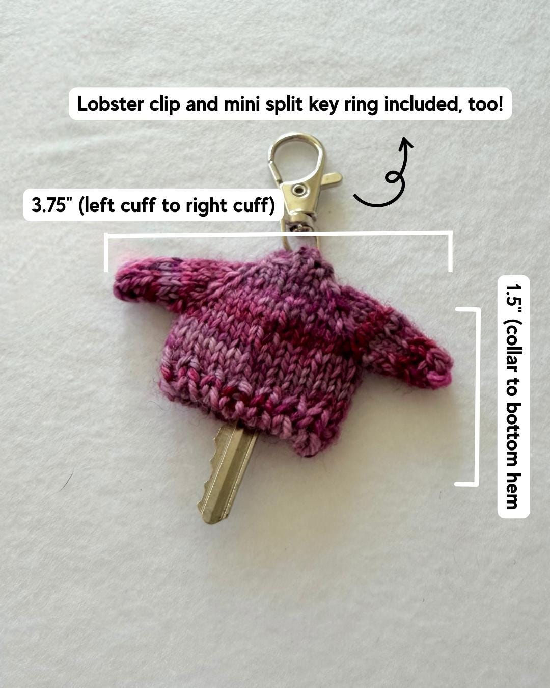 Hand-Knit Sweater Key Cover | Mini Knit Key Cozy