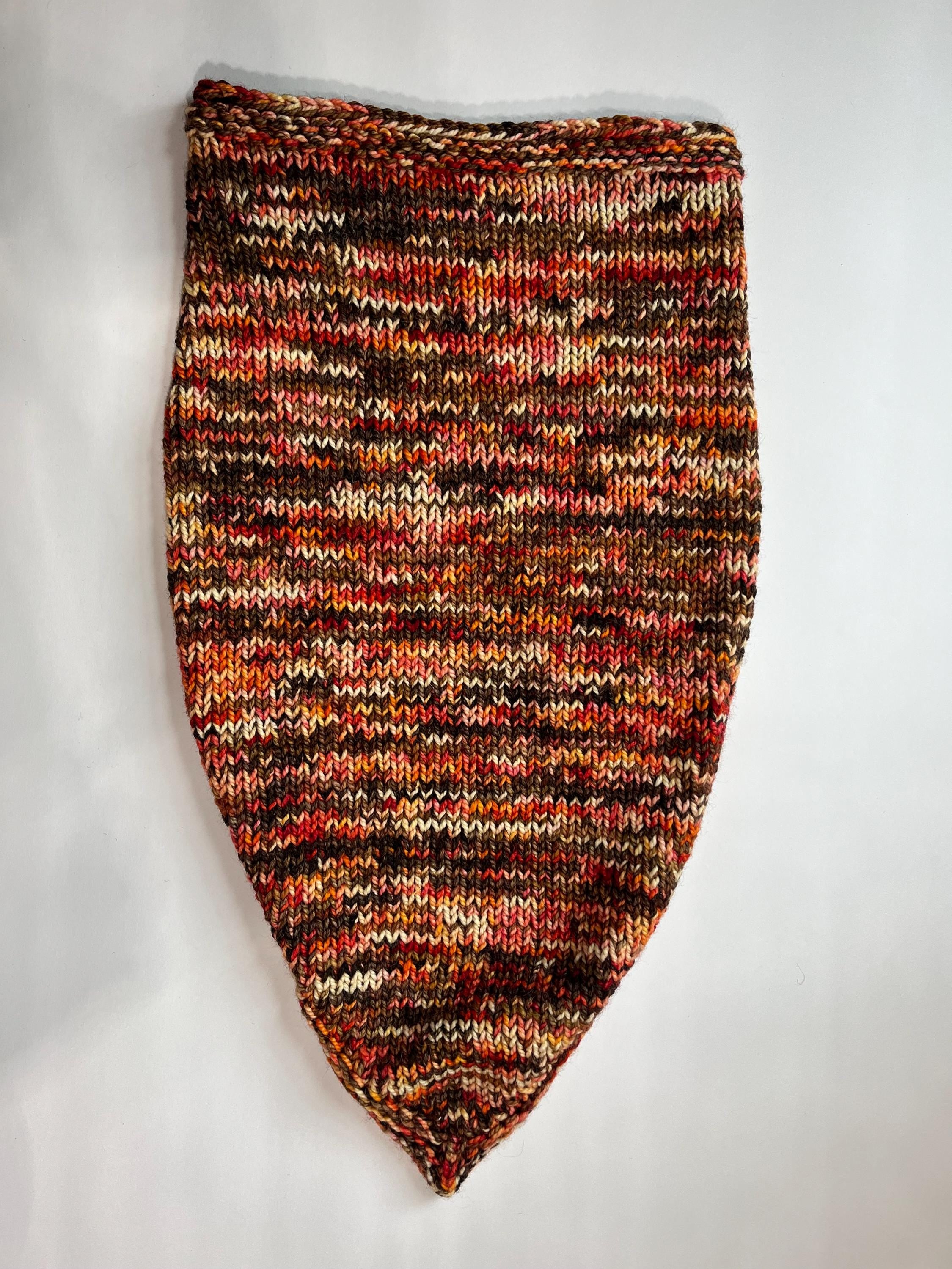Hand Knit Cowl Scarf – Wool Alpaca Neck Warmer – Hand Dyed Yarn Cowl – Cozy Winter Scarf – Handmade Gift for Her