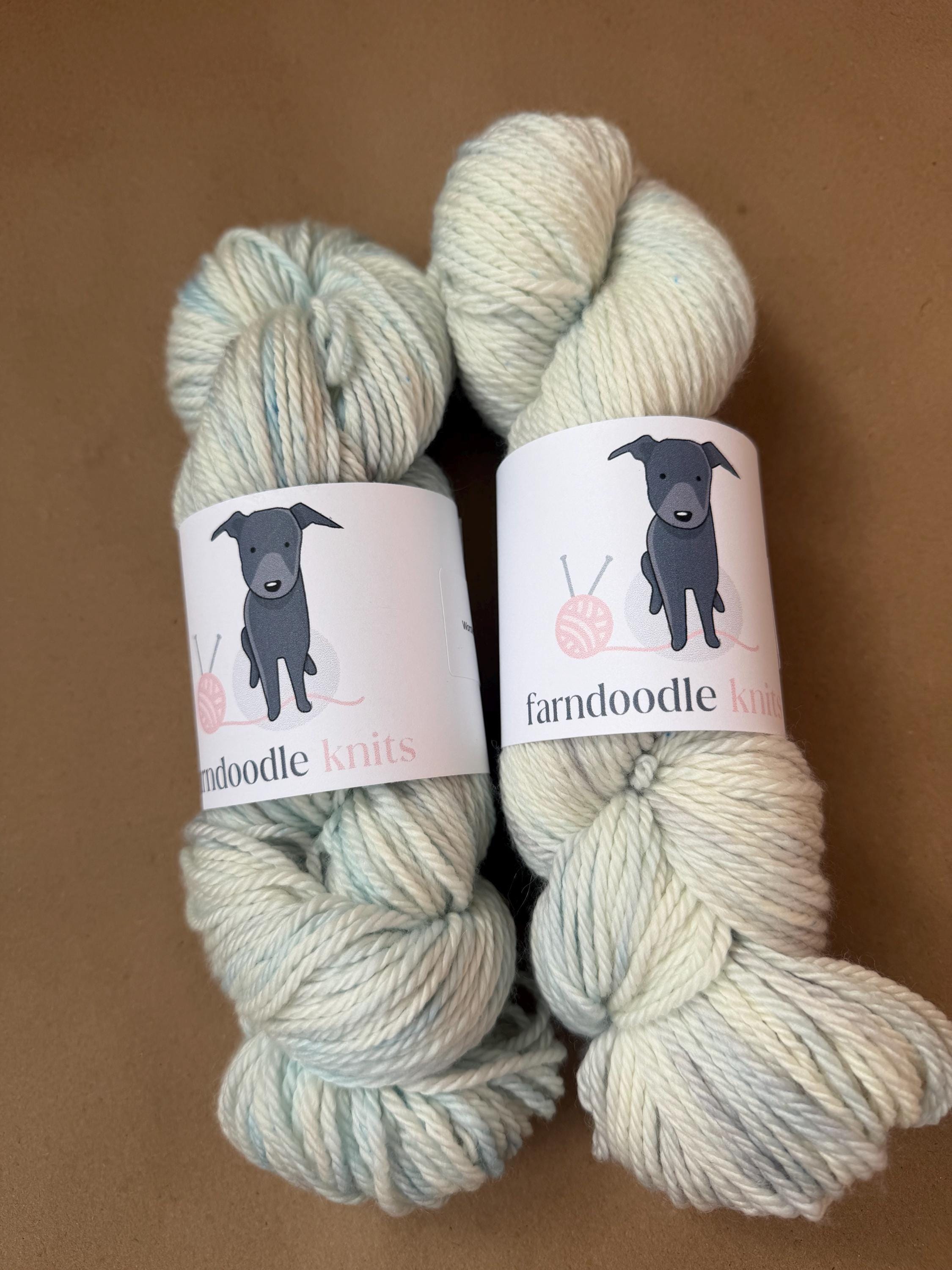 Hand-Dyed Yarn | Cumulus | Multiple Bases & Weights | Pastel Blue Tonal | Knitting & Crochet