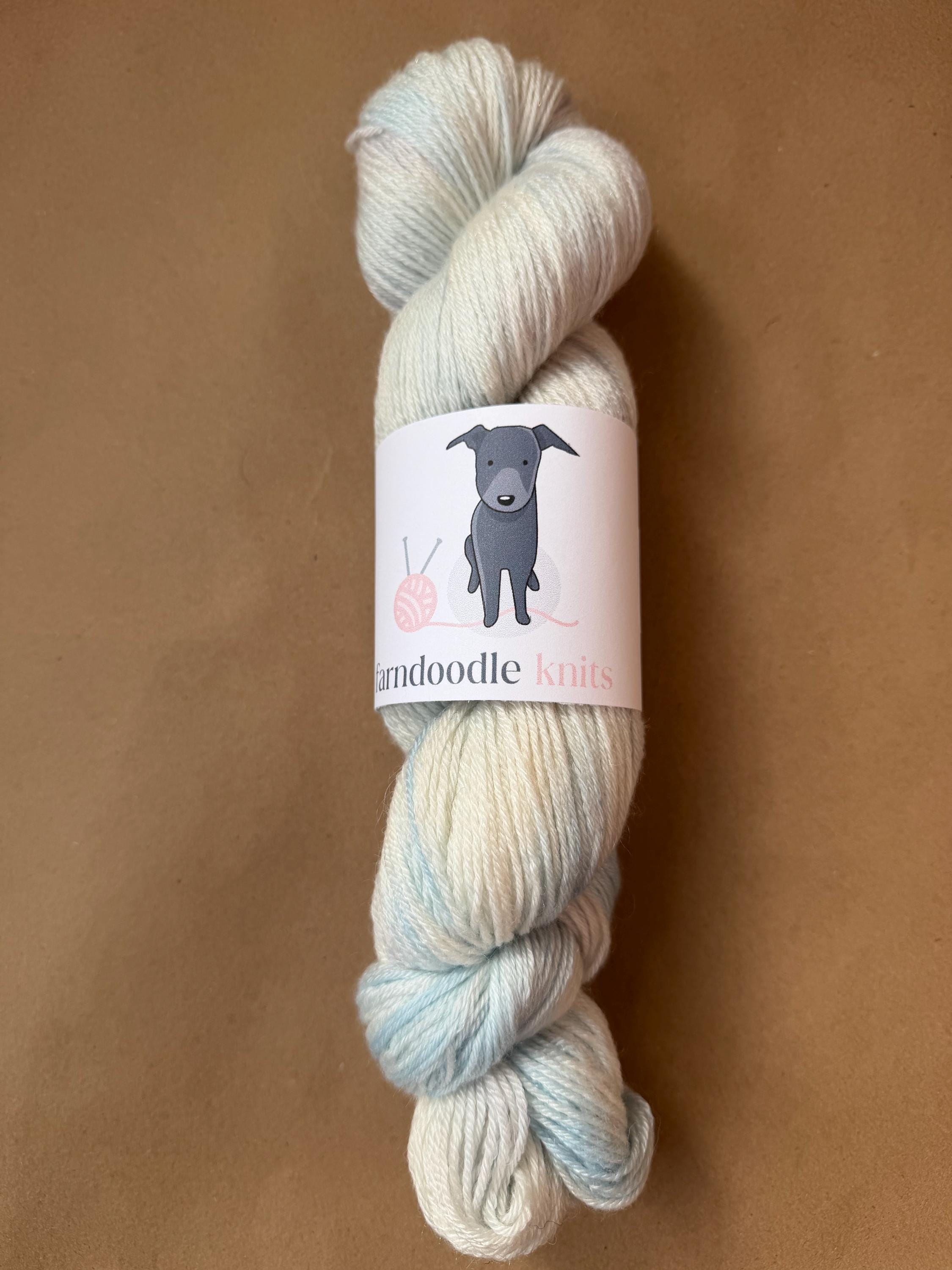 Hand-Dyed Yarn | Cumulus | Multiple Bases & Weights | Pastel Blue Tonal | Knitting & Crochet