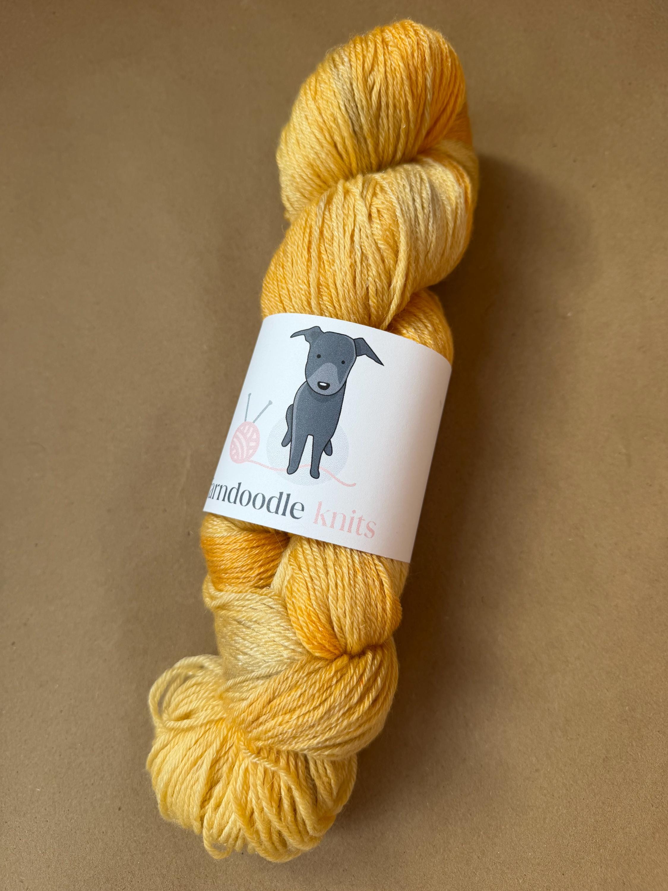 Hand-Dyed Yarn | Yarrow | Multiple Bases & Weights | Golden Yellow Warm Orange | Knitting & Crochet
