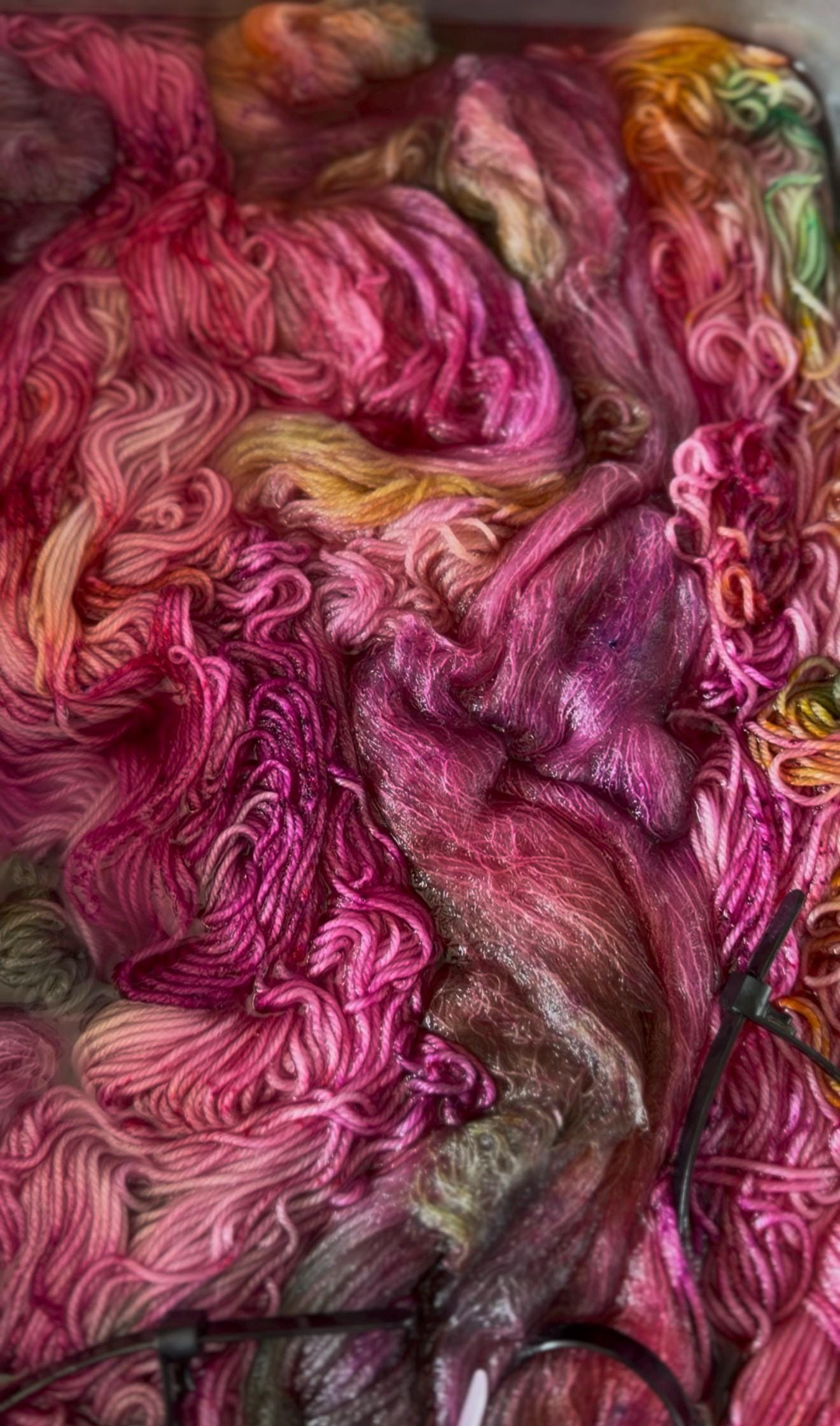 Hand Dyed Yarn "Flower Market" – Spring Floral DK, Worsted, Kid Silk Mohair