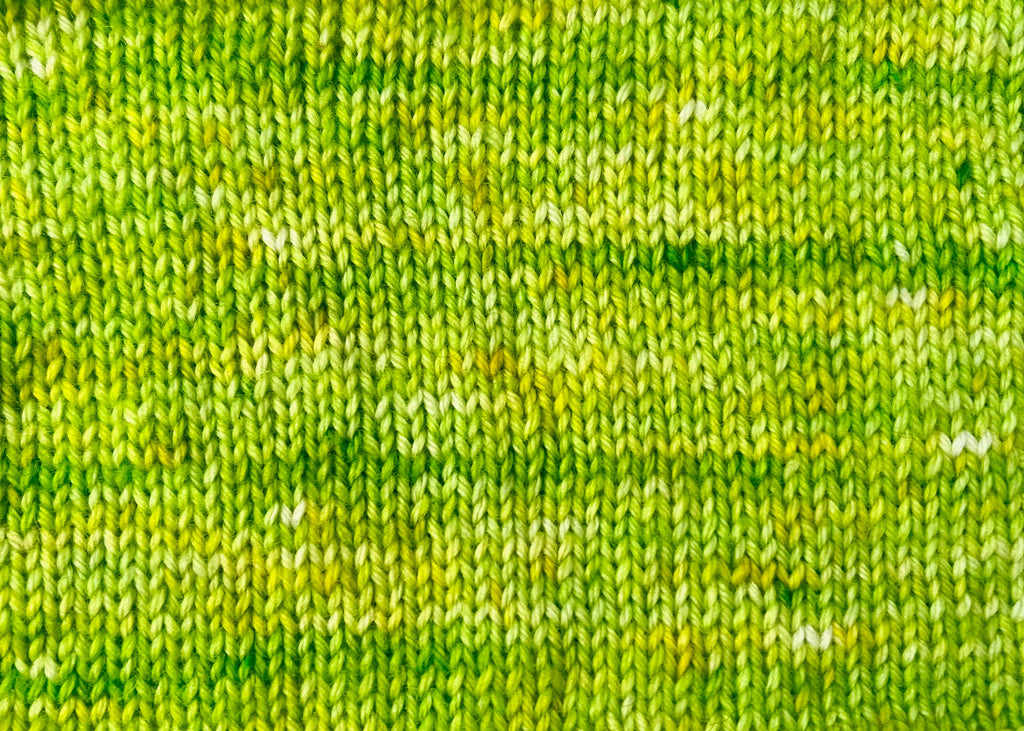 Hand-Dyed Mini Skein | Merino Cashmere Nylon | Lemon Lime | Fingering Sock Yarn | 20g 96 yards