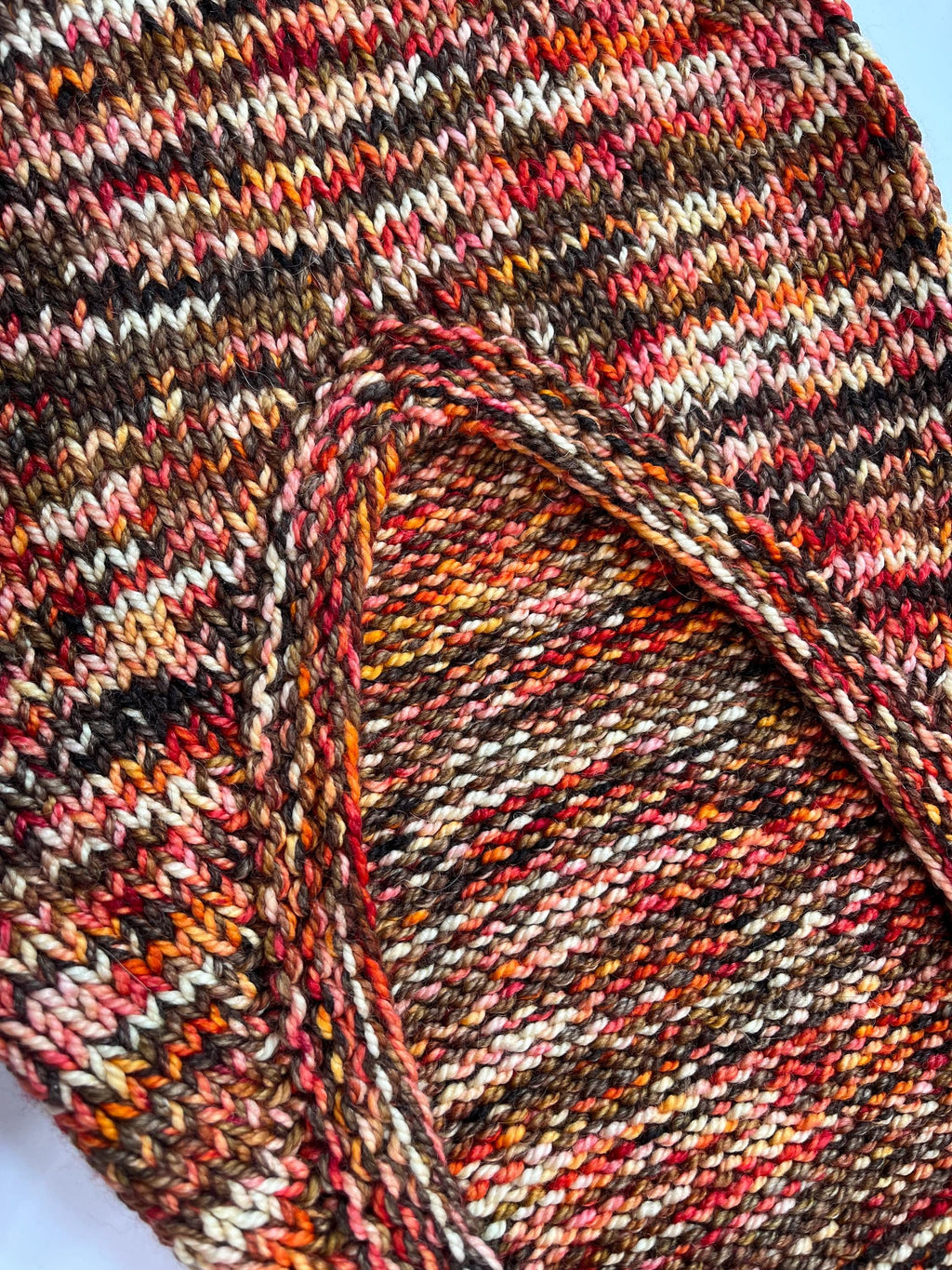 Hand Knit Cowl Scarf – Wool Alpaca Neck Warmer – Hand Dyed Yarn Cowl – Cozy Winter Scarf – Handmade Gift for Her