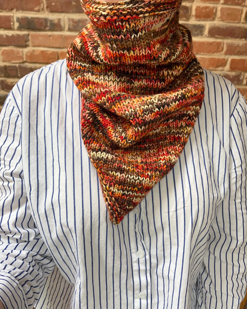 Hand Knit Cowl Scarf – Wool Alpaca Neck Warmer – Hand Dyed Yarn Cowl – Cozy Winter Scarf – Handmade Gift for Her