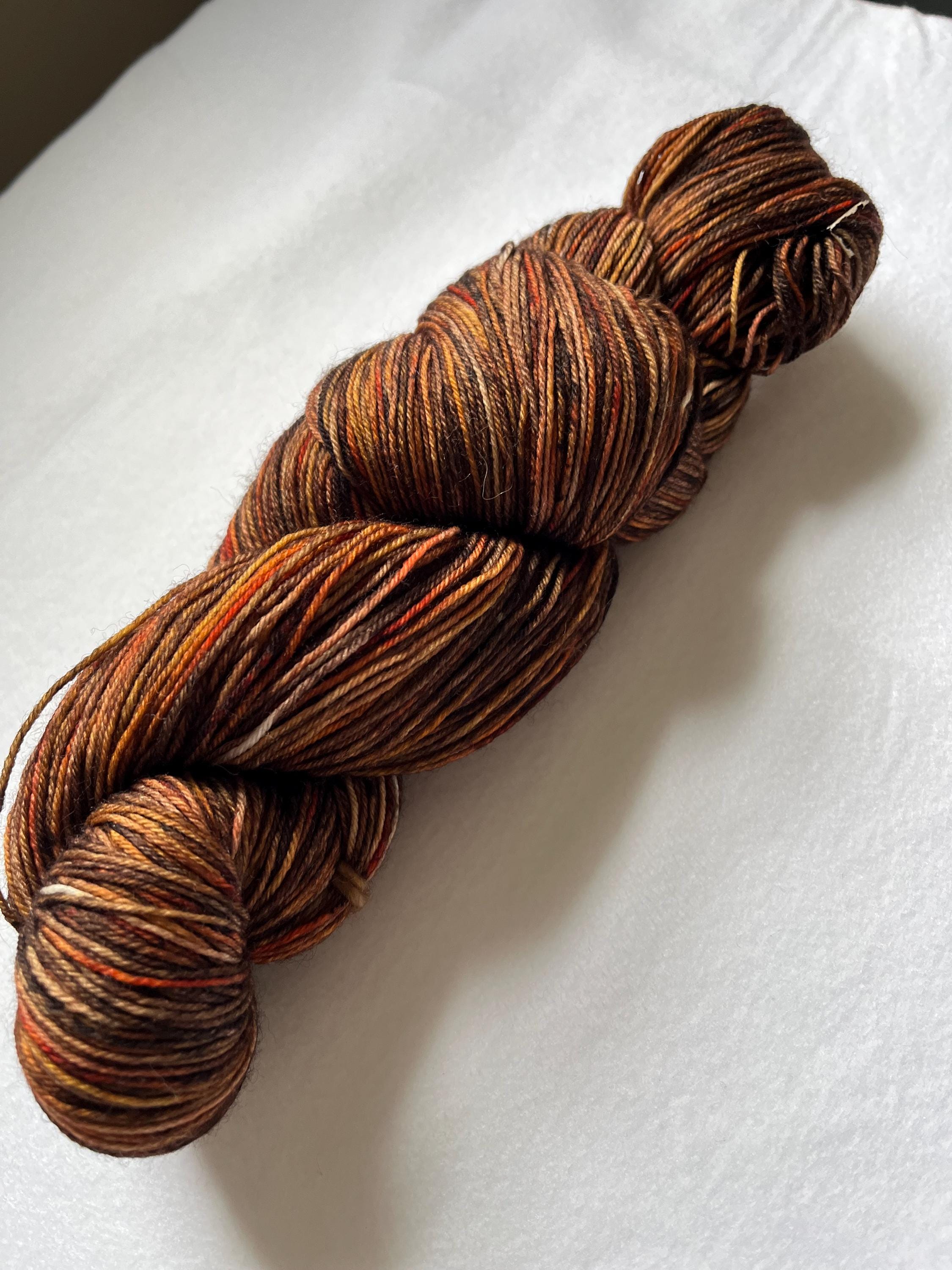 Hand-Dyed Sock Yarn | Merino Nylon | Fall Leaves | Variegated Autumn | Fingering Weight | 100g 437 yards