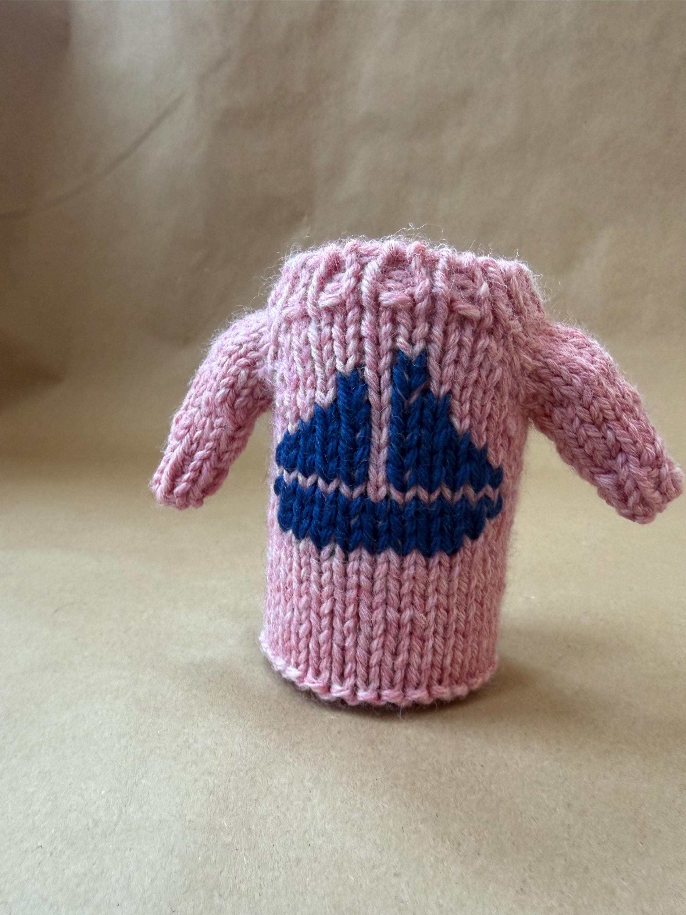 Hand Knit Sweater Can Koozie | Wool Beer Cozy | Knitted Can Cooler | Handmade Gift | 12oz