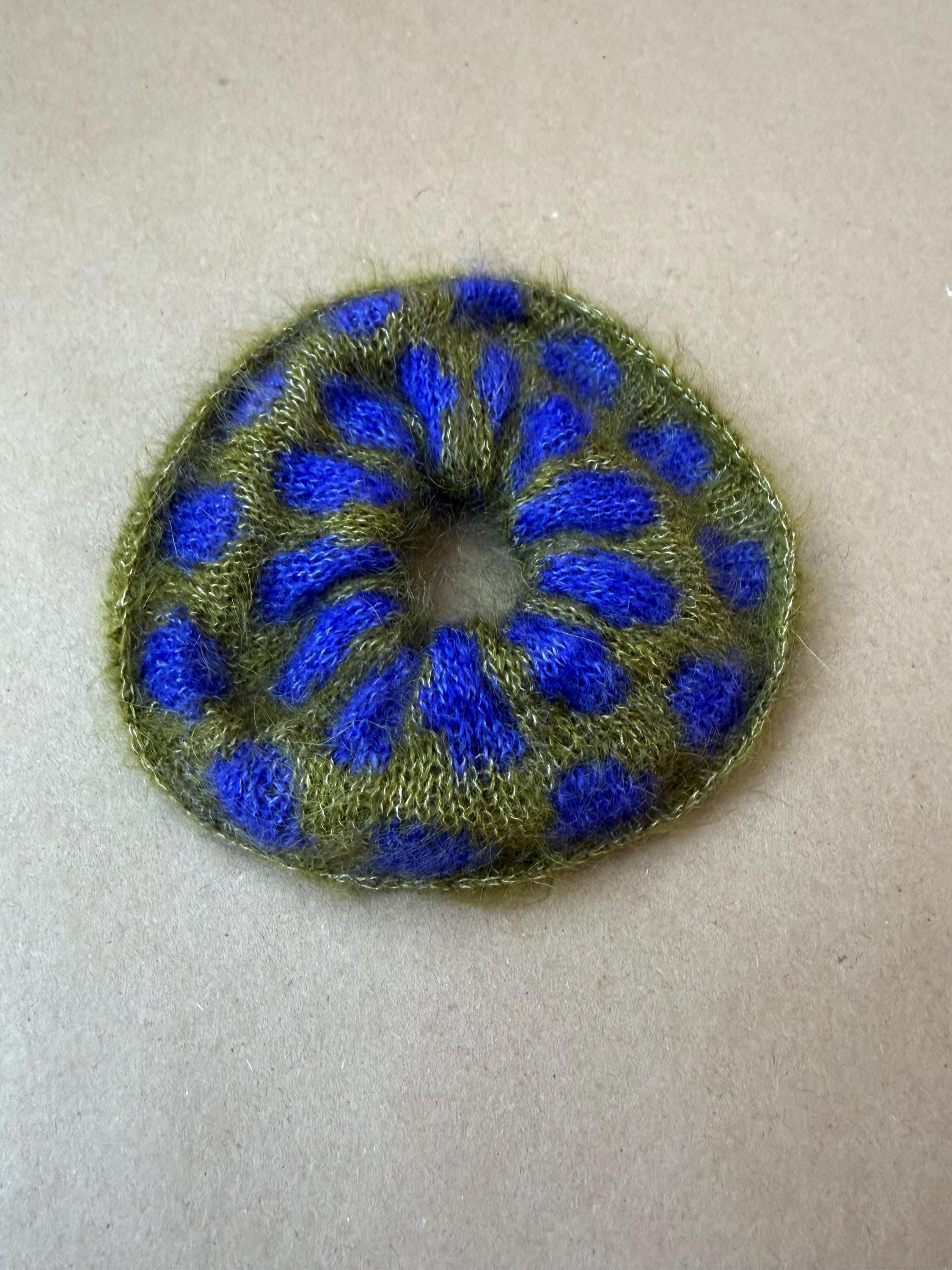 Hand-Knit Mohair Scrunchie | Soft Hair Tie in Mohair or Merino-Mohair Blend