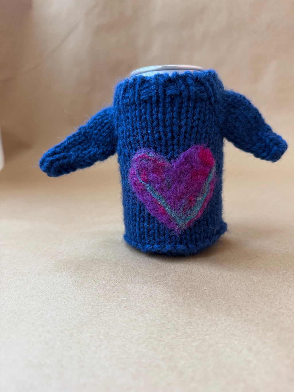 Hand Knit Sweater Can Koozie | Wool Beer Cozy | Knitted Can Cooler | Handmade Gift | 12oz