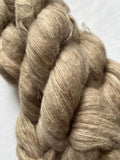 Hand-Dyed Lace Yarn | Suri Silk Cloud | Khaki | Soft Brown Neutral Tonal | 50g 328 yards