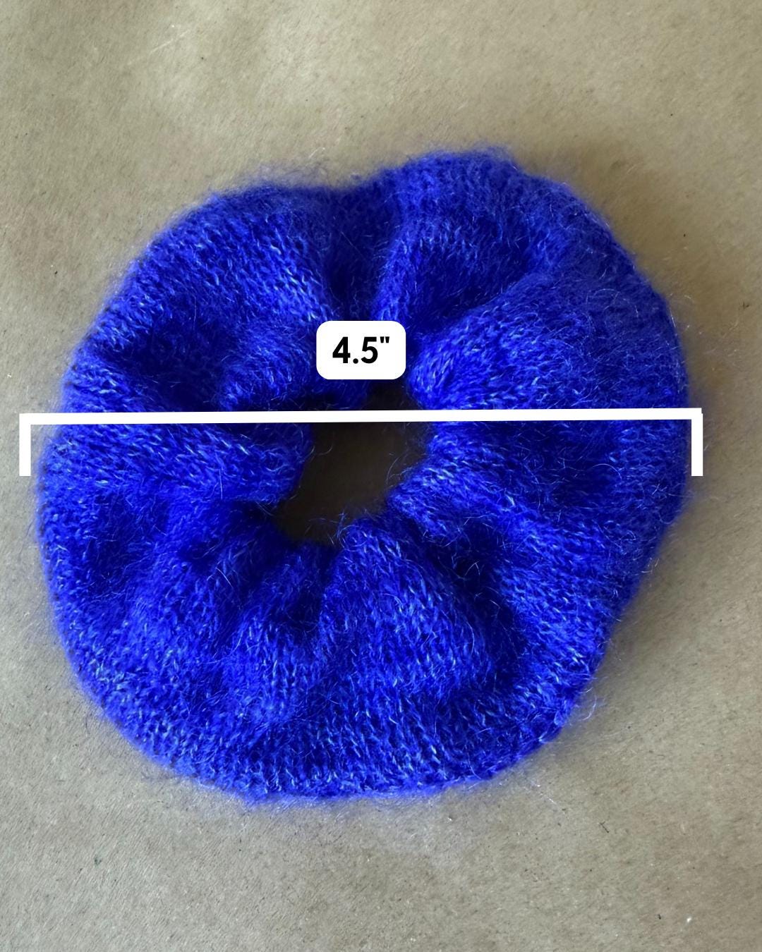 Hand-Knit Mohair Scrunchie | Soft Hair Tie in Mohair or Merino-Mohair Blend