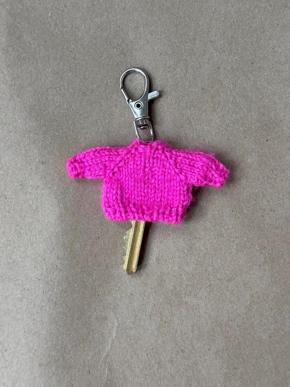 Hand-Knit Sweater Key Cover | Mini Knit Key Cozy