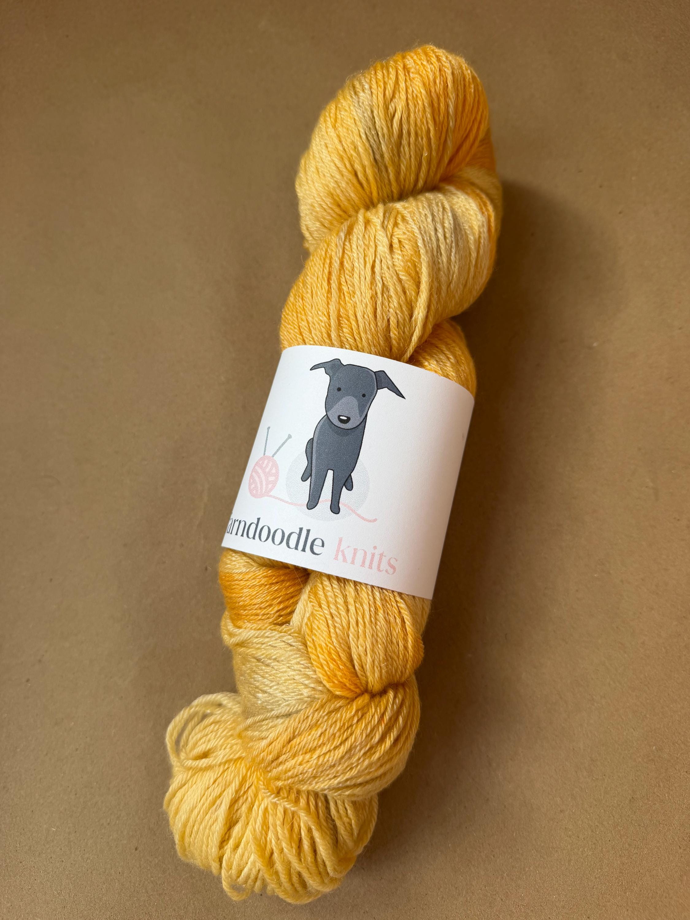 Hand-Dyed Yarn | Yarrow | Multiple Bases & Weights | Golden Yellow Warm Orange | Knitting & Crochet