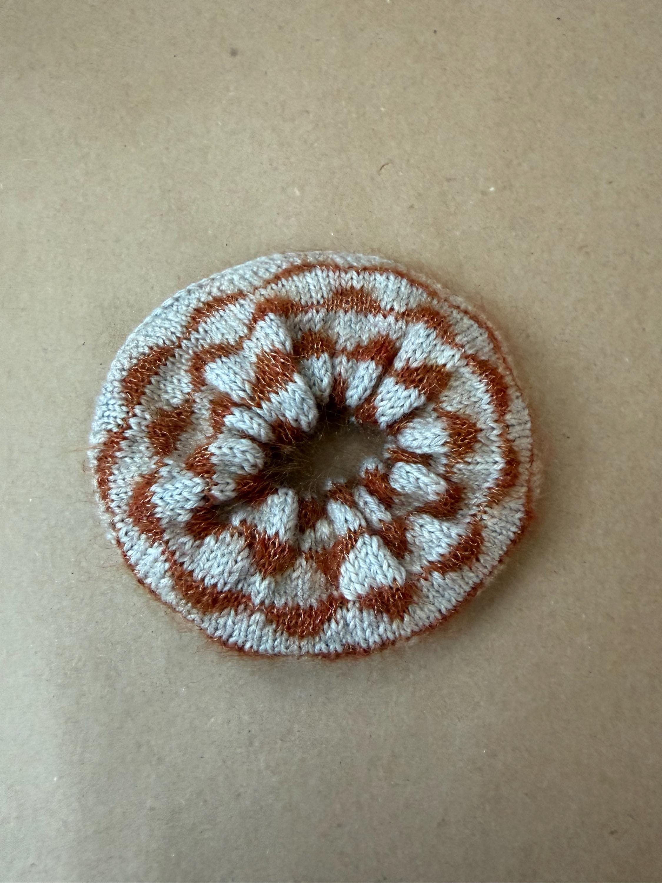 Hand-Knit Mohair Scrunchie | Soft Hair Tie in Mohair or Merino-Mohair Blend