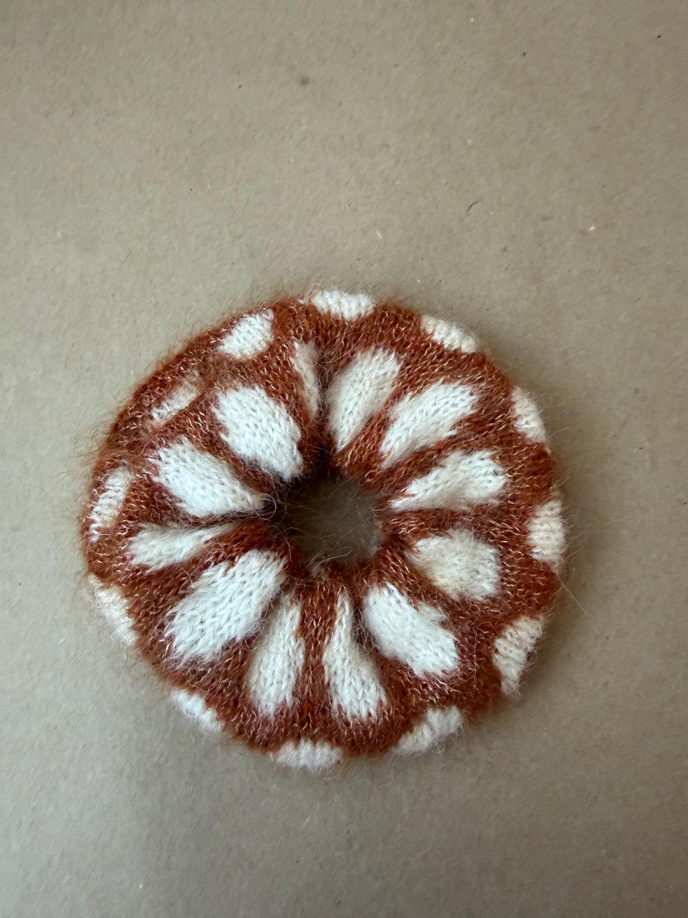Hand-Knit Mohair Scrunchie | Soft Hair Tie in Mohair or Merino-Mohair Blend