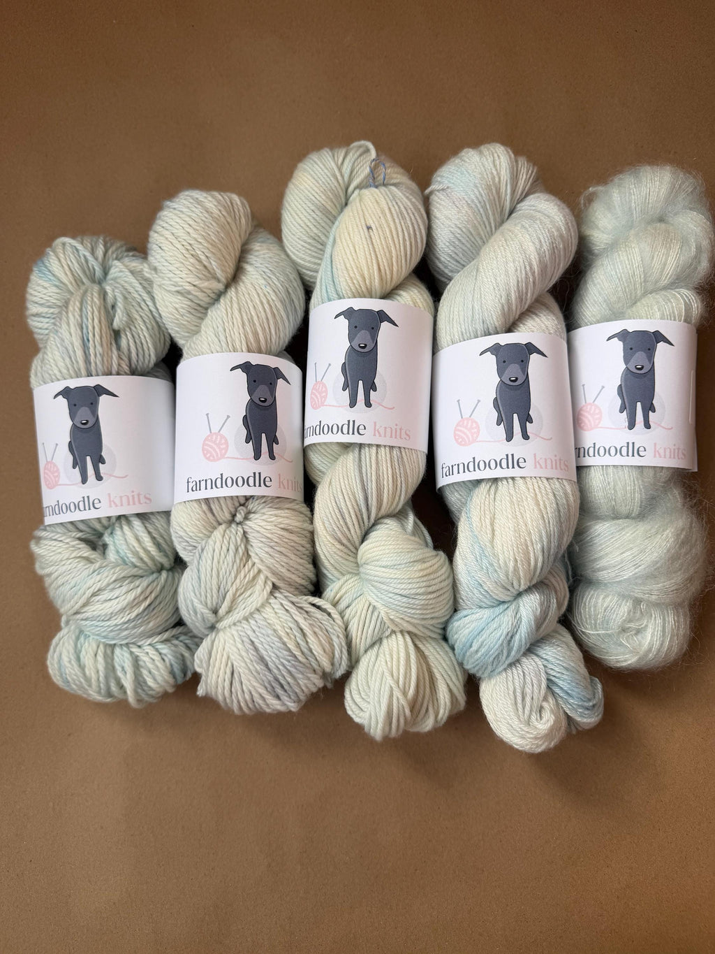 Hand-Dyed Yarn | Cumulus | Multiple Bases & Weights | Pastel Blue Tonal | Knitting & Crochet