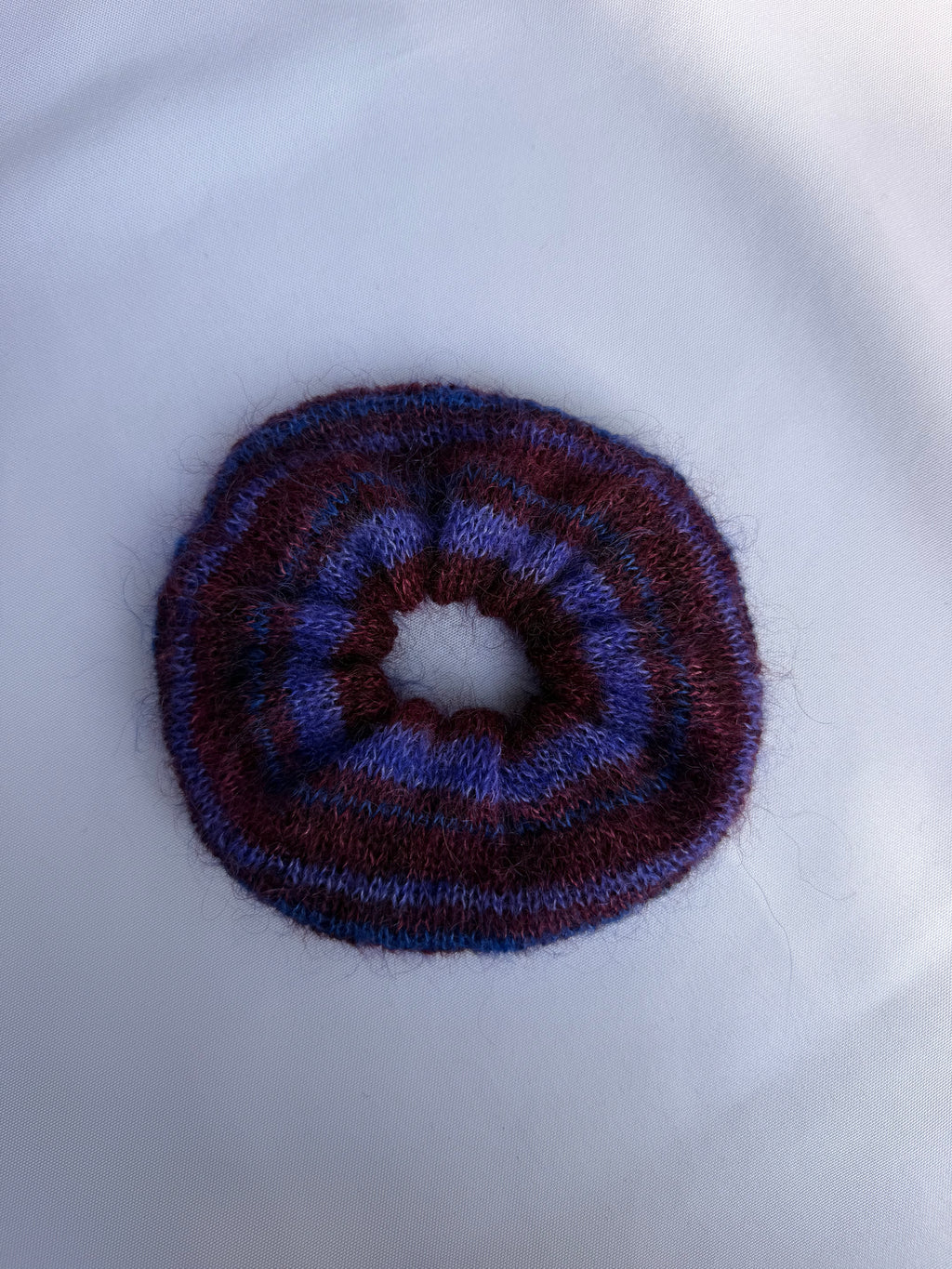 Hand-Knit Mohair Scrunchie | Soft Hair Tie in Mohair or Merino-Mohair Blend
