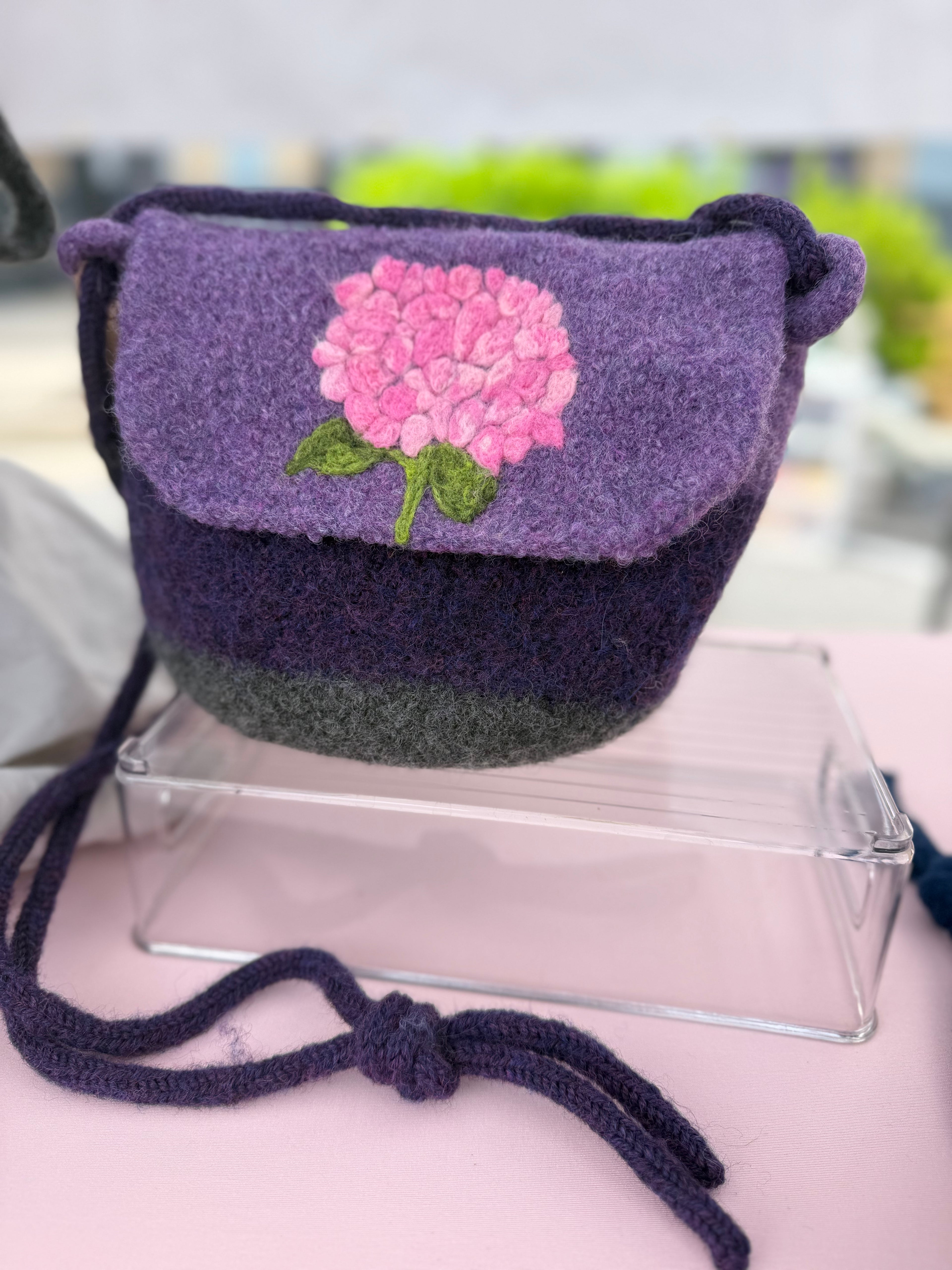 Felted Floral Crossbody Bag — Pre-Order
