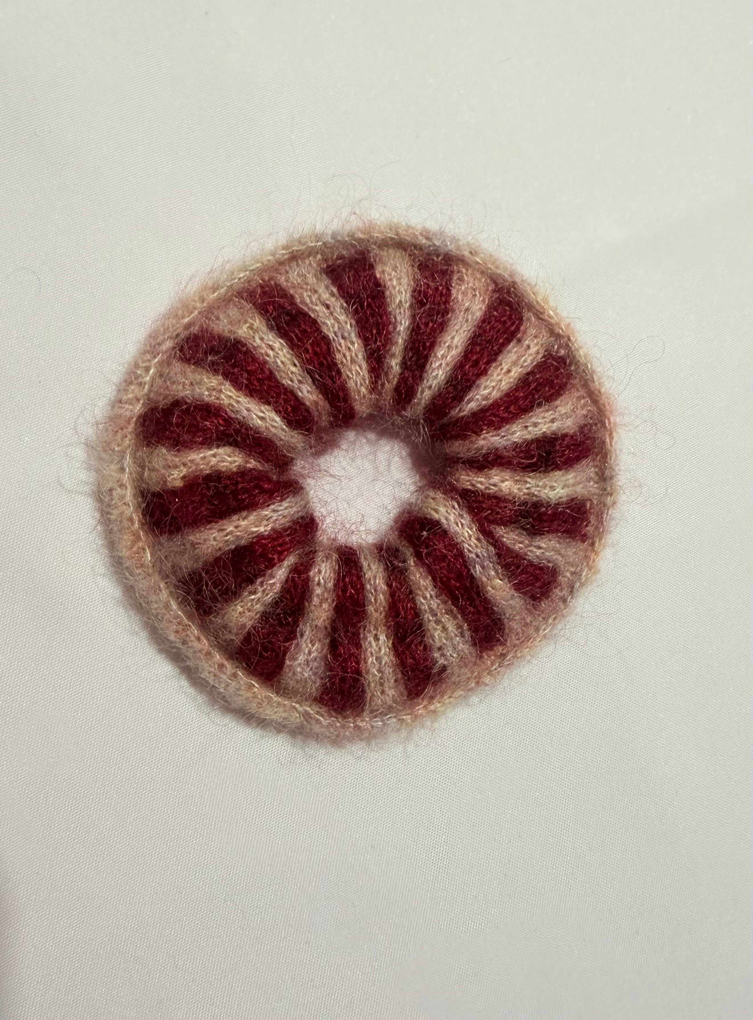 Hand-Knit Mohair Scrunchie | Soft Hair Tie in Mohair or Merino-Mohair Blend