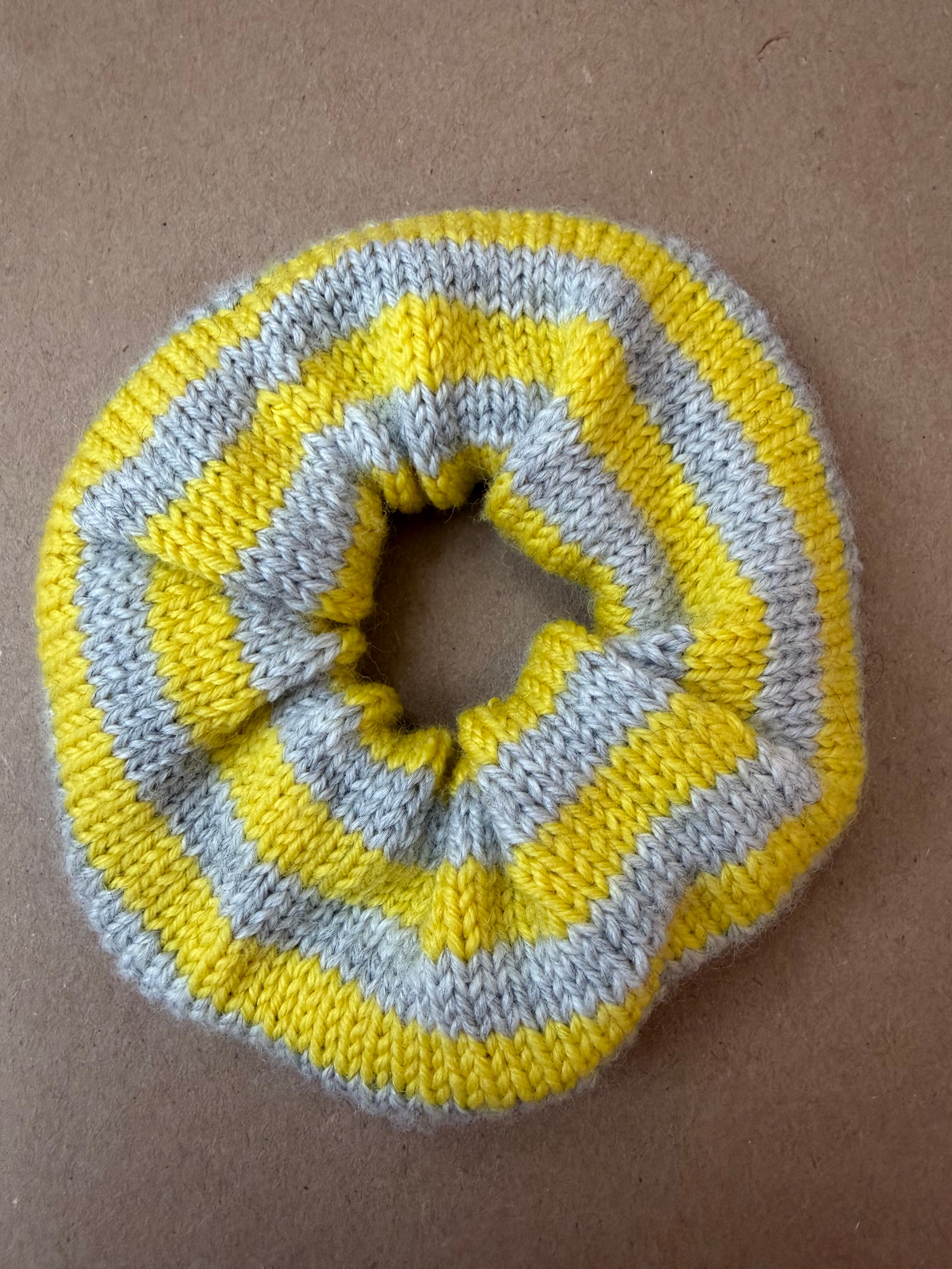 Hand-Knit Mohair Scrunchie | Soft Hair Tie in Mohair or Merino-Mohair Blend