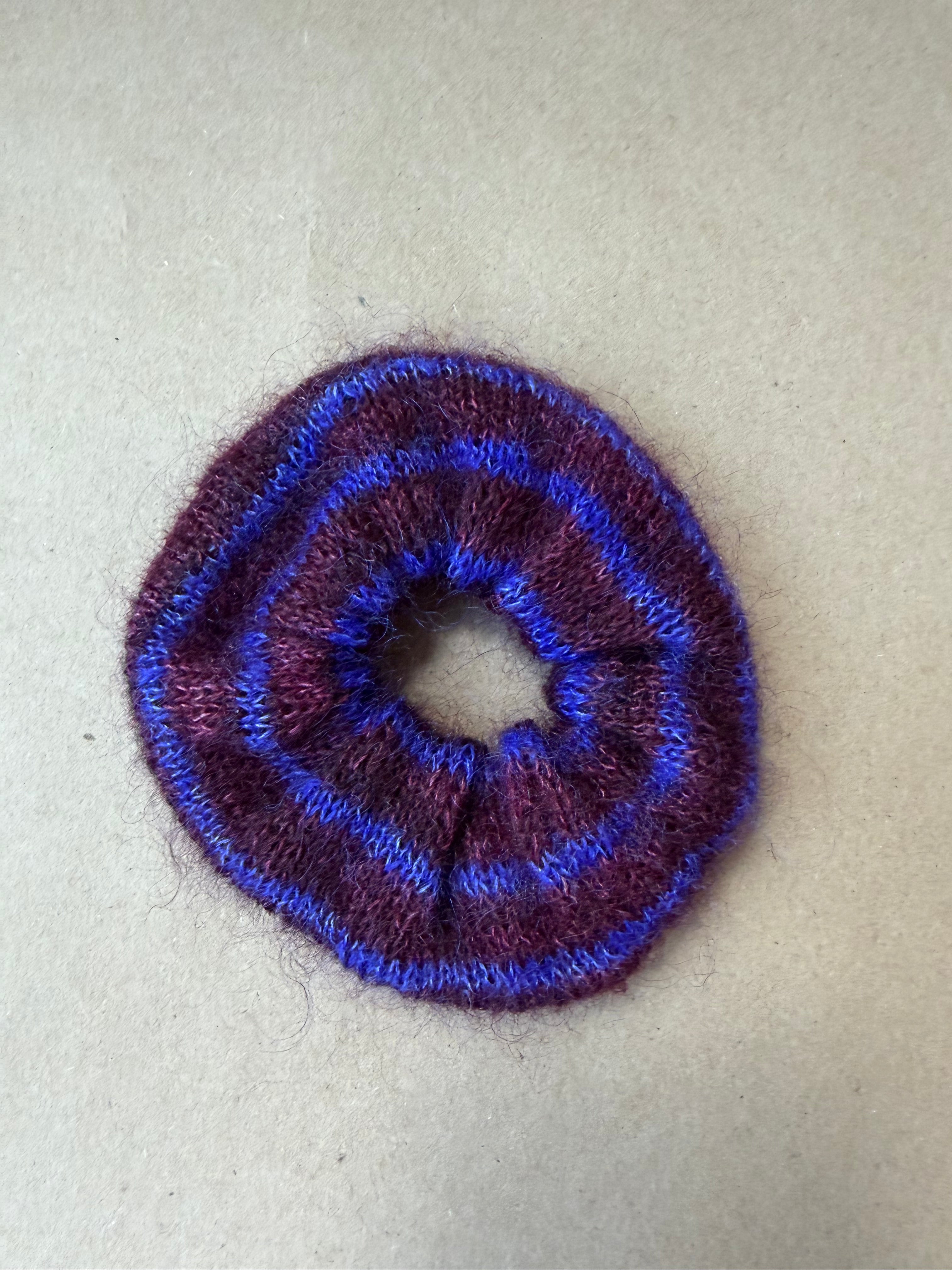 Hand-Knit Mohair Scrunchie | Soft Hair Tie in Mohair or Merino-Mohair Blend