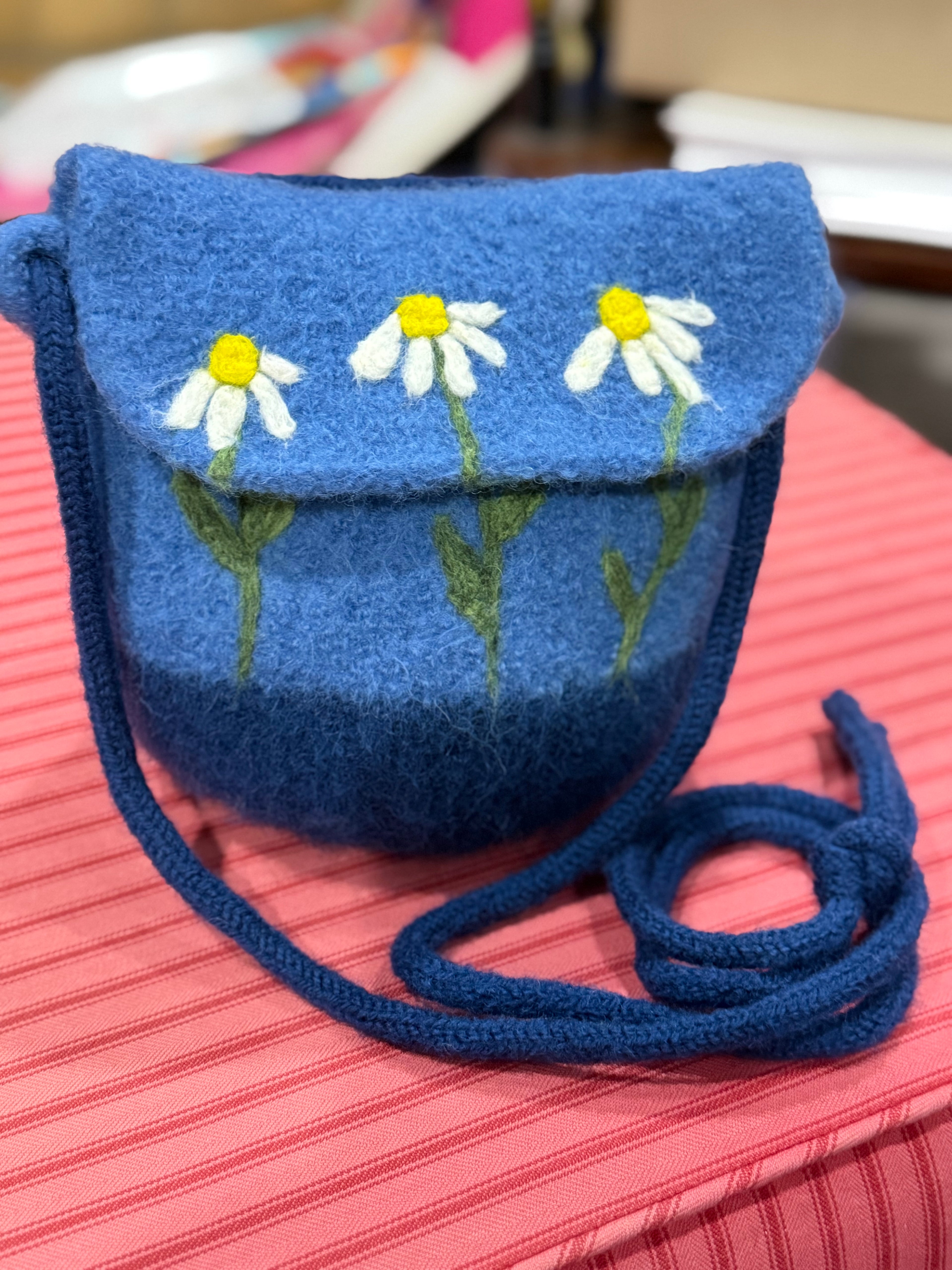 Daisy Felted Crossbody Bag — Pre-Order