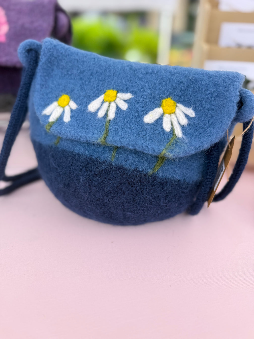 Felted Floral Crossbody Bag — Made to Order