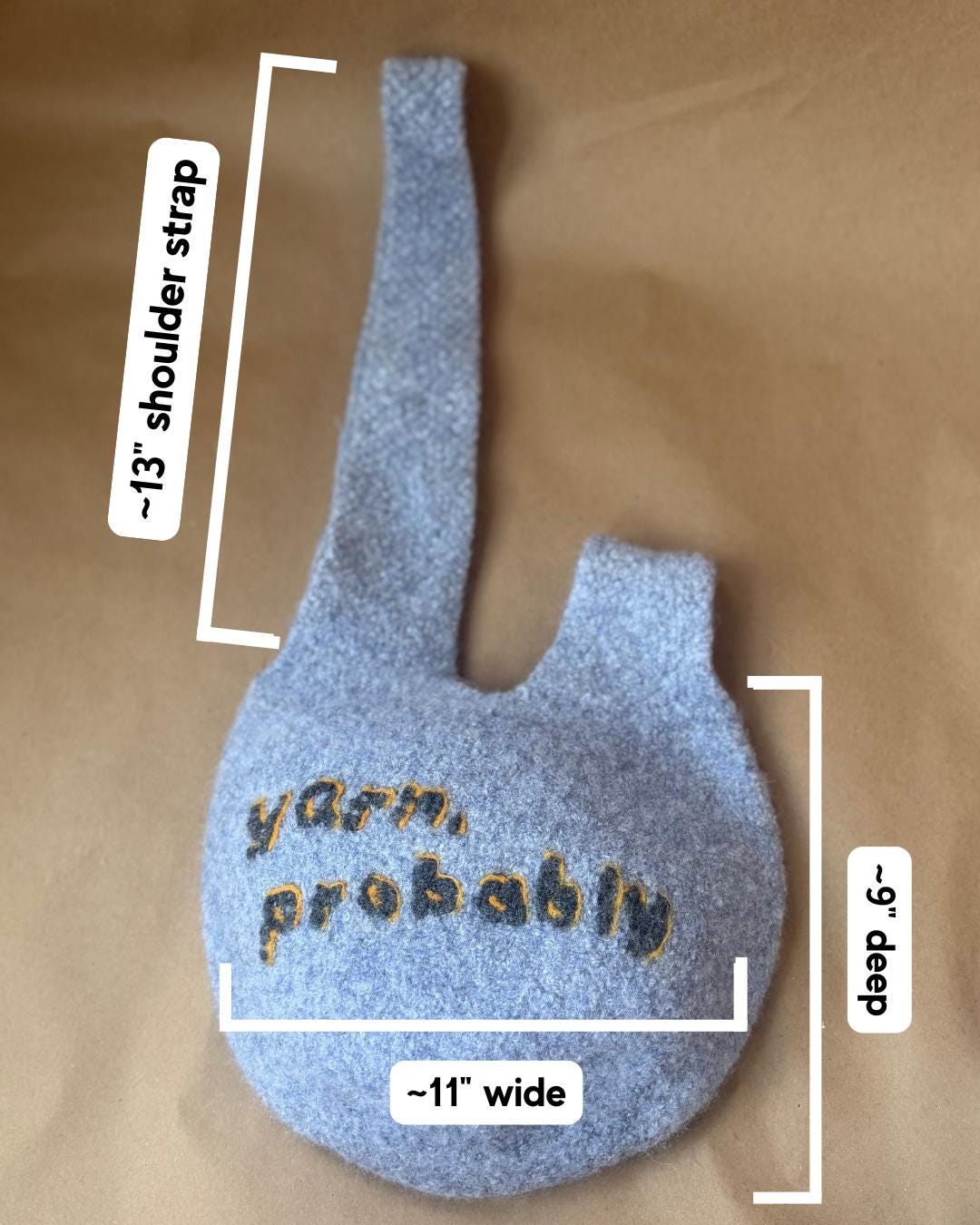 Felted Wool Knot Bag | Handmade Japanese Knot Bag | Knitting Project Bag | Felted Wool Tote