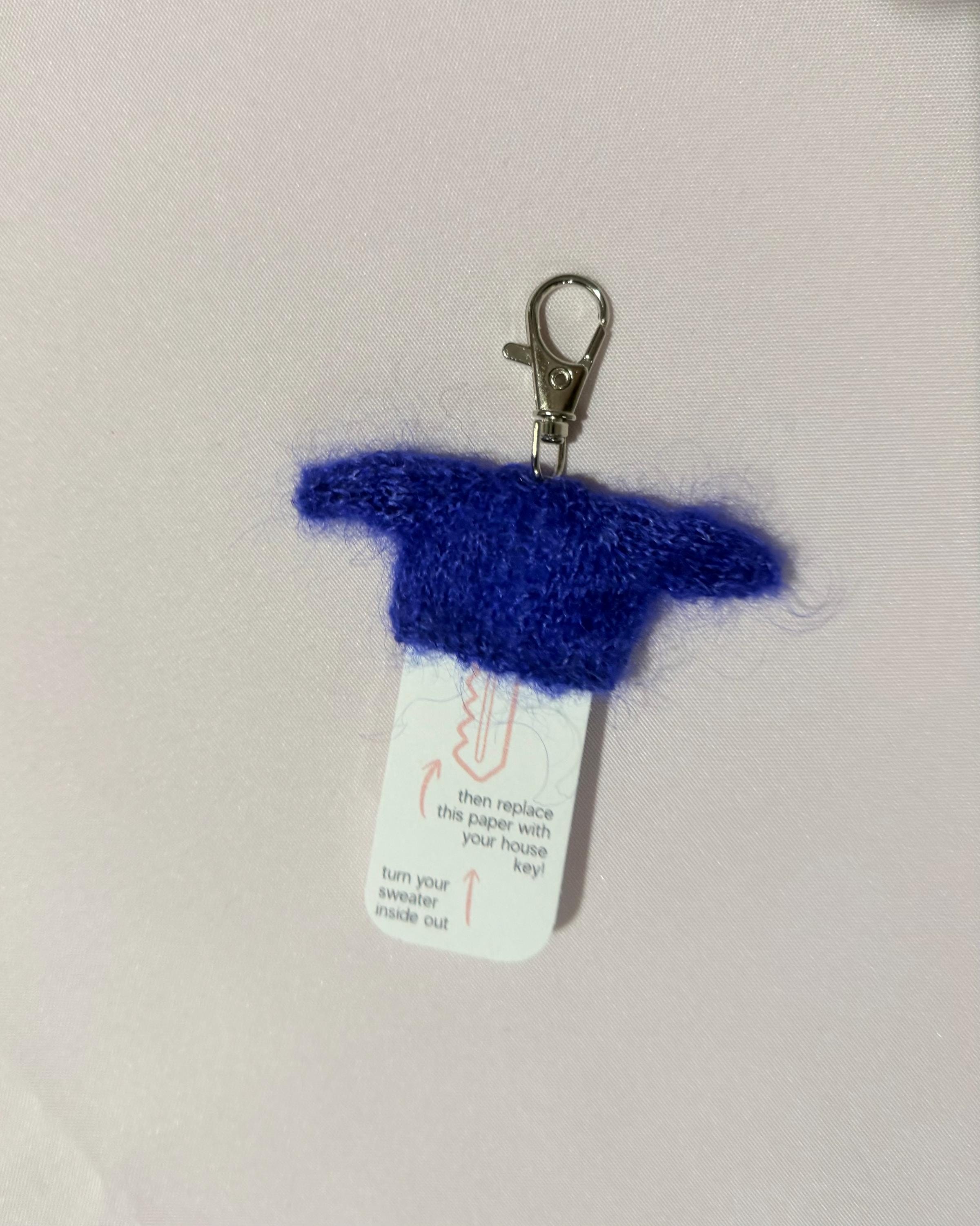 Hand-Knit Sweater Key Cover | Mini Knit Key Cozy