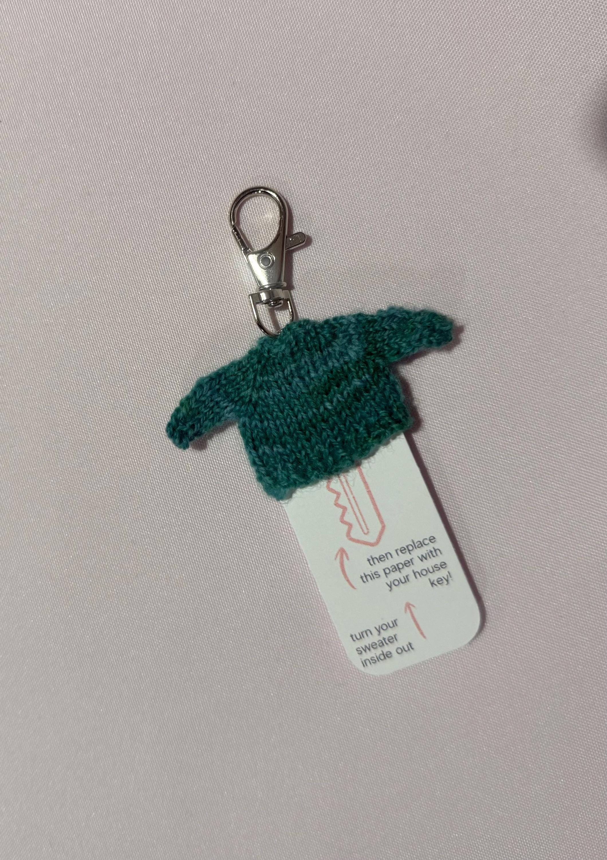 Hand-Knit Sweater Key Cover | Mini Knit Key Cozy