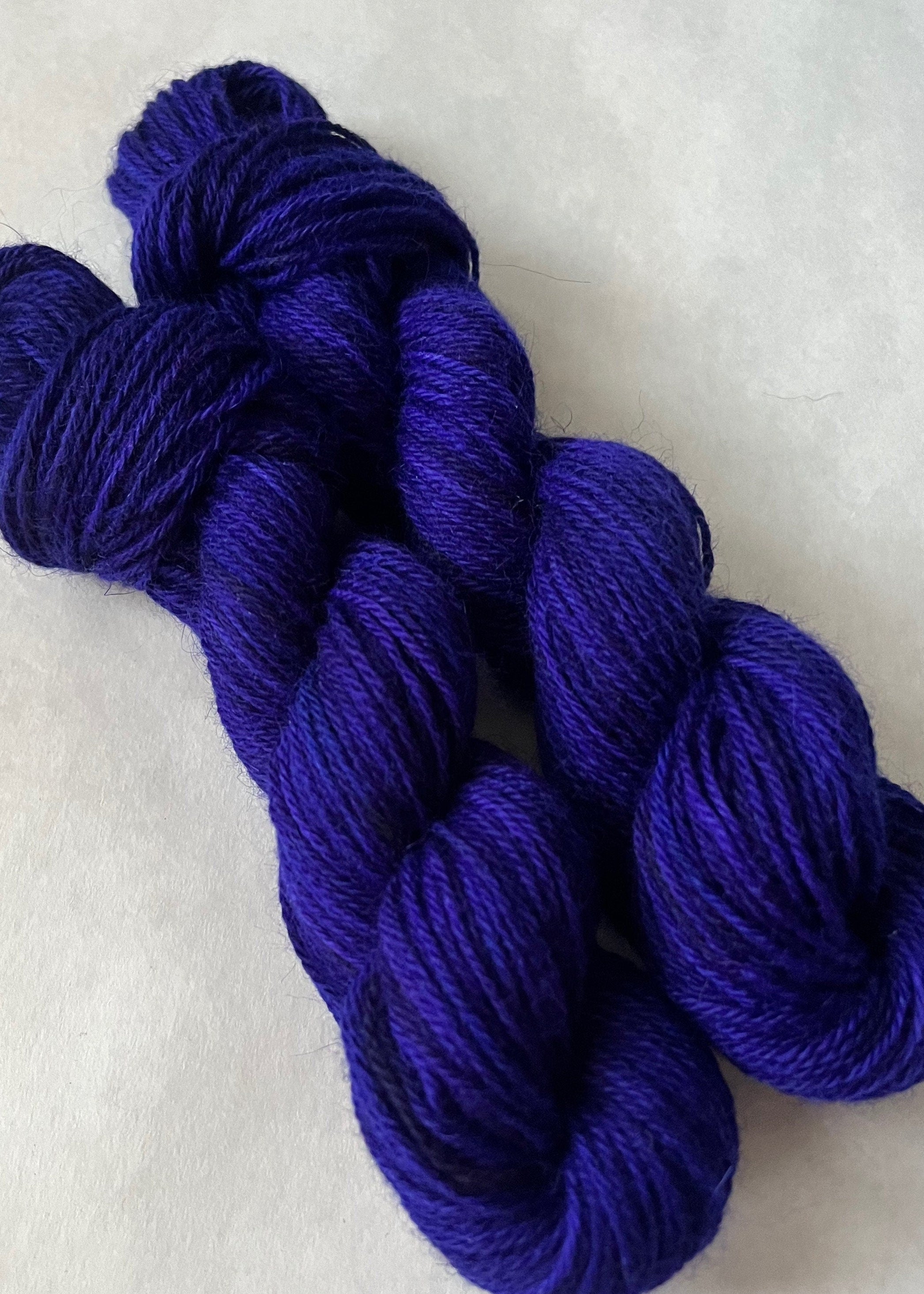 Hand-Dyed Yarn | Violet Hour | Multiple Bases | Deep Violet Tonal | Fingering & Lace Weight