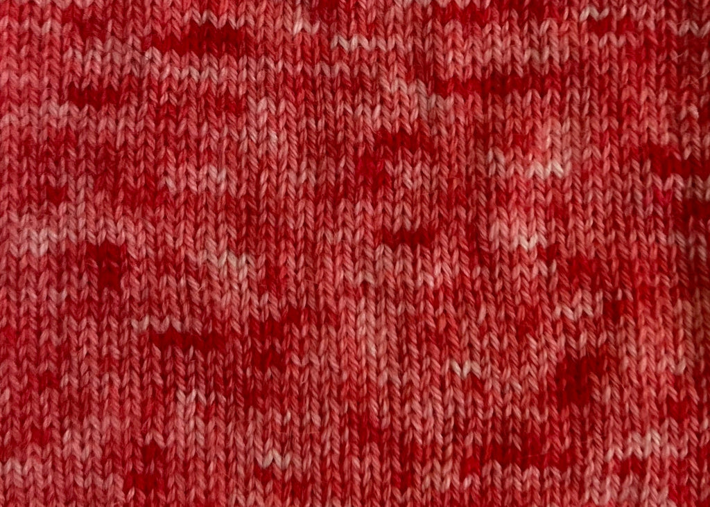 Hand-Dyed Fingering Mini Skein | Merino Angora Blend | Peppermint Stick | Variegated | 20g 87 yards