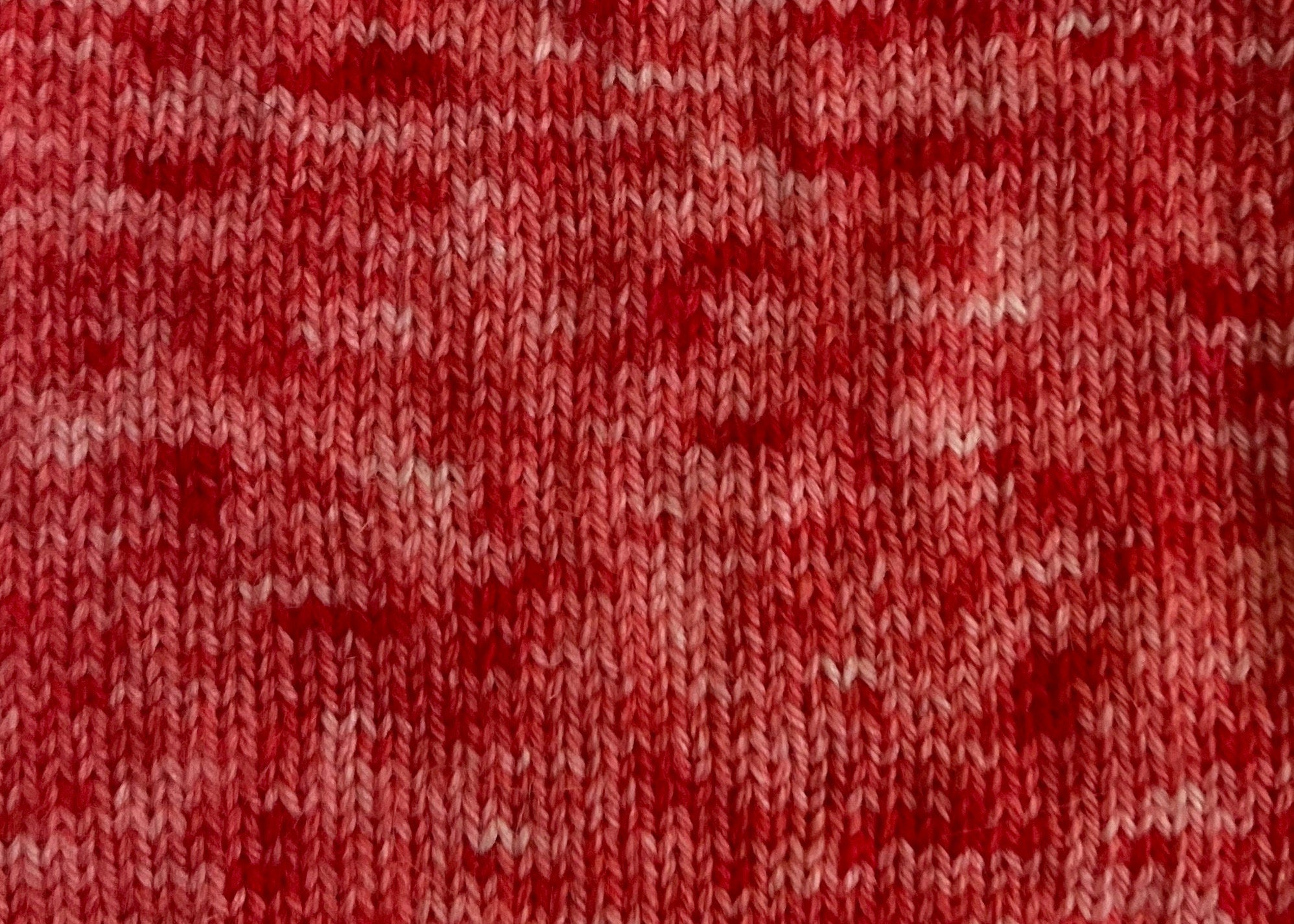 Hand-Dyed Fingering Mini Skein | Merino Angora Blend | Peppermint Stick | Variegated | 20g 87 yards