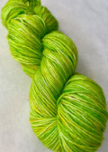 Hand-Dyed Mini Skein | Merino Cashmere Nylon | Lemon Lime | Fingering Sock Yarn | 20g 96 yards