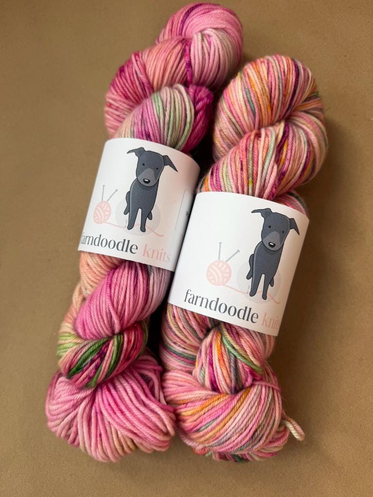 Hand Dyed Yarn "Flower Market" – Spring Floral DK, Worsted, Kid Silk Mohair