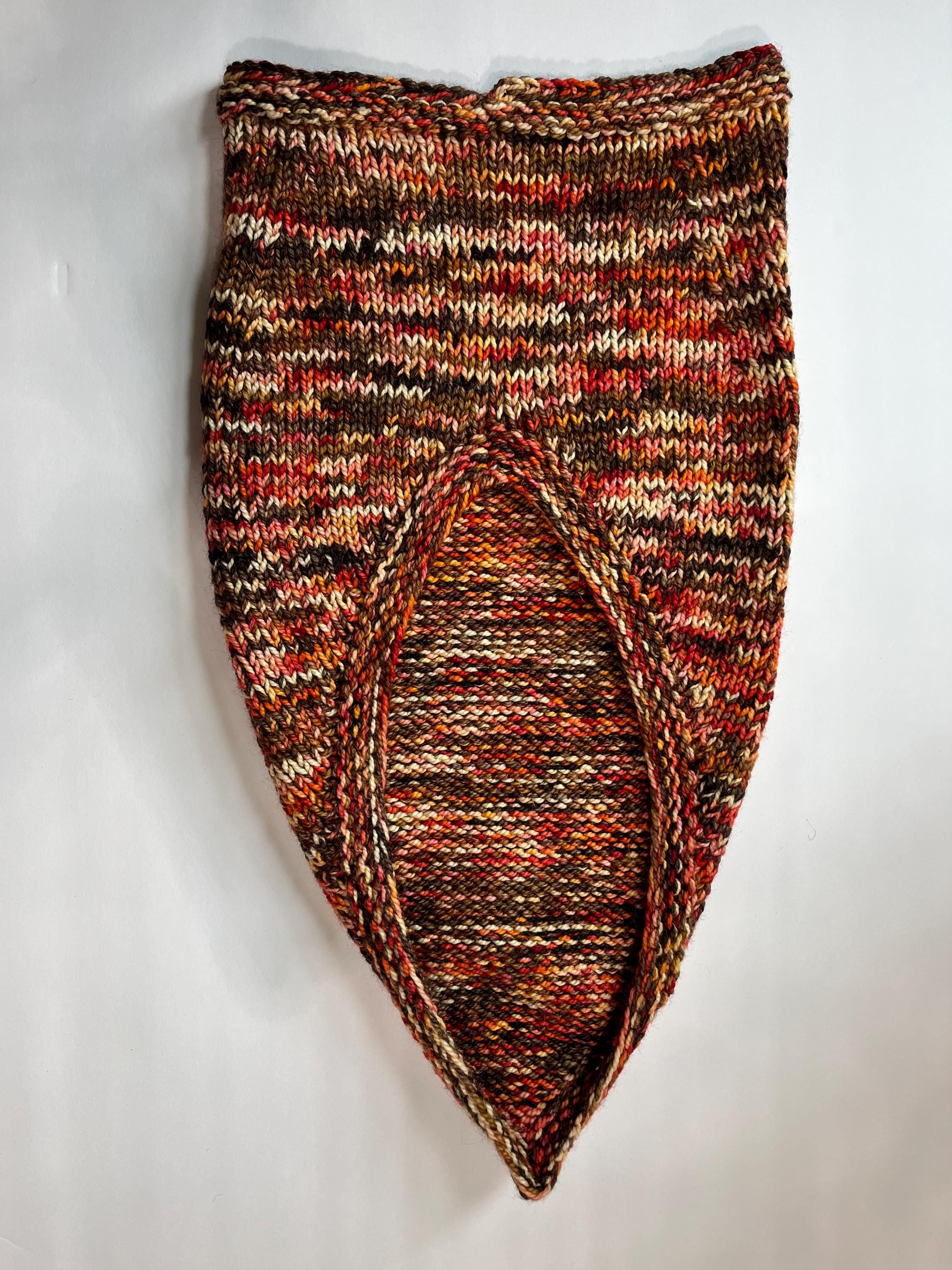 Hand Knit Cowl Scarf – Wool Alpaca Neck Warmer – Hand Dyed Yarn Cowl – Cozy Winter Scarf – Handmade Gift for Her