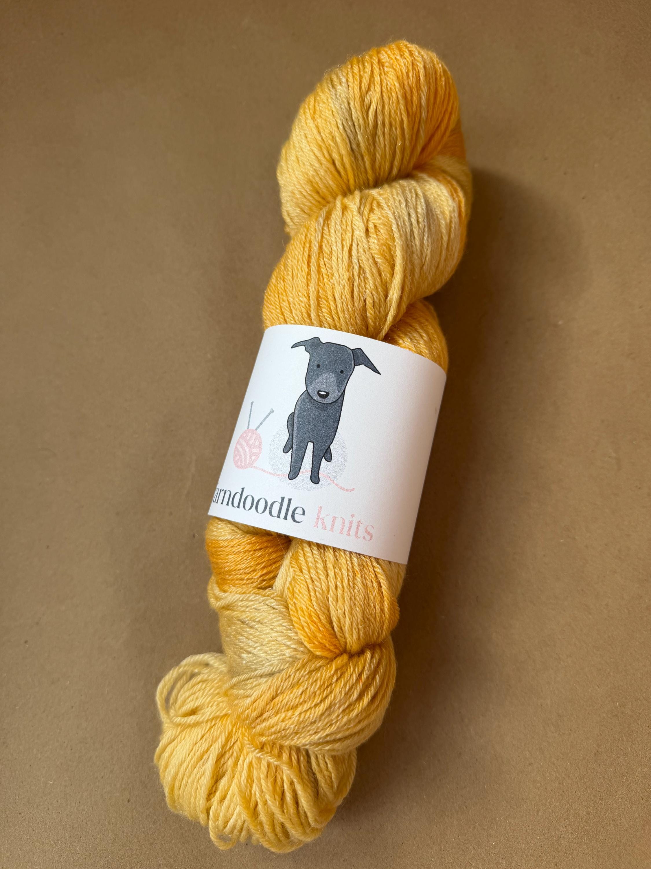 Hand-Dyed Yarn | Yarrow | Multiple Bases & Weights | Golden Yellow Warm Orange | Knitting & Crochet
