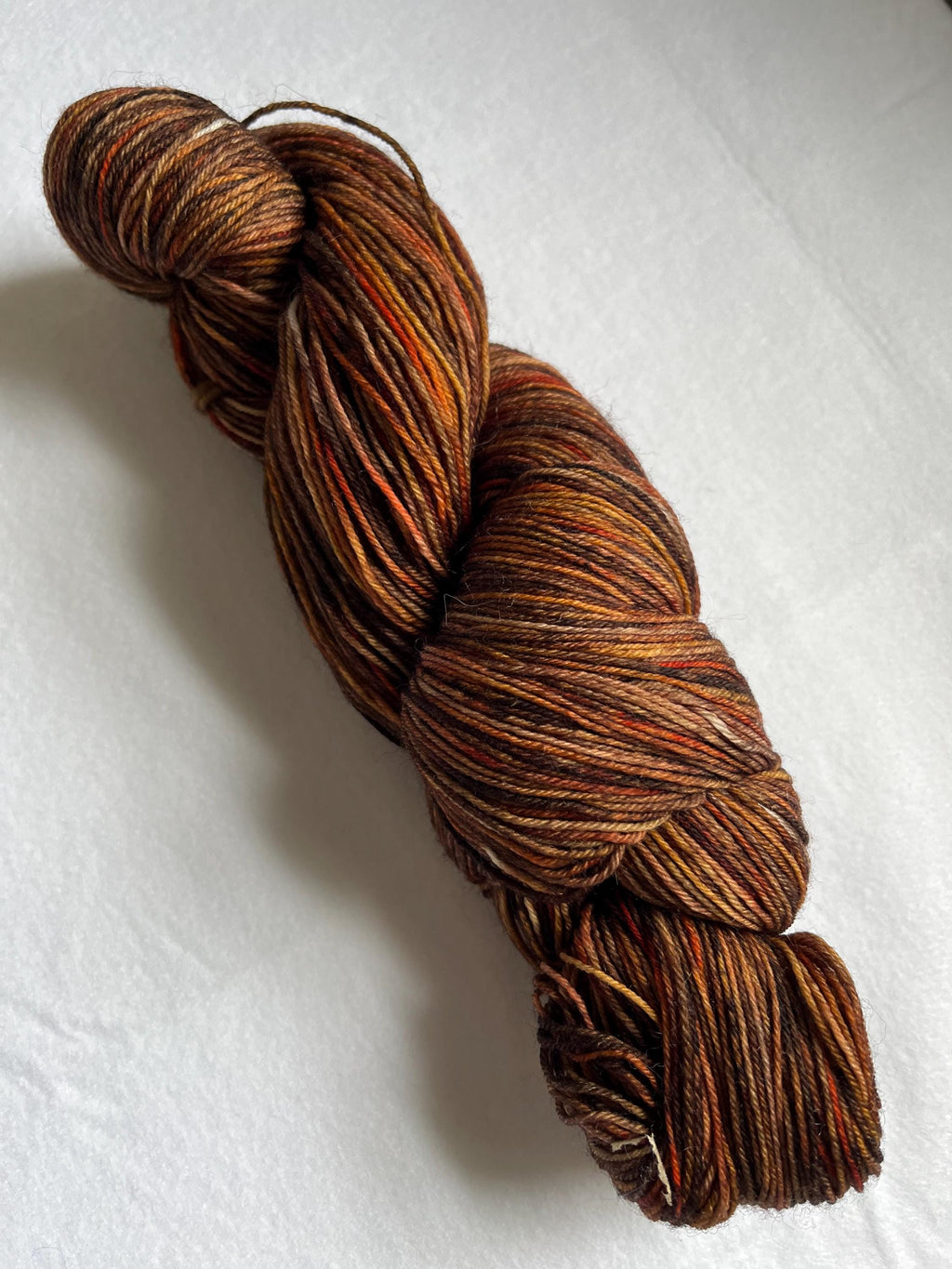 Hand-Dyed Sock Yarn | Merino Nylon | Fall Leaves | Variegated Autumn | Fingering Weight | 100g 437 yards
