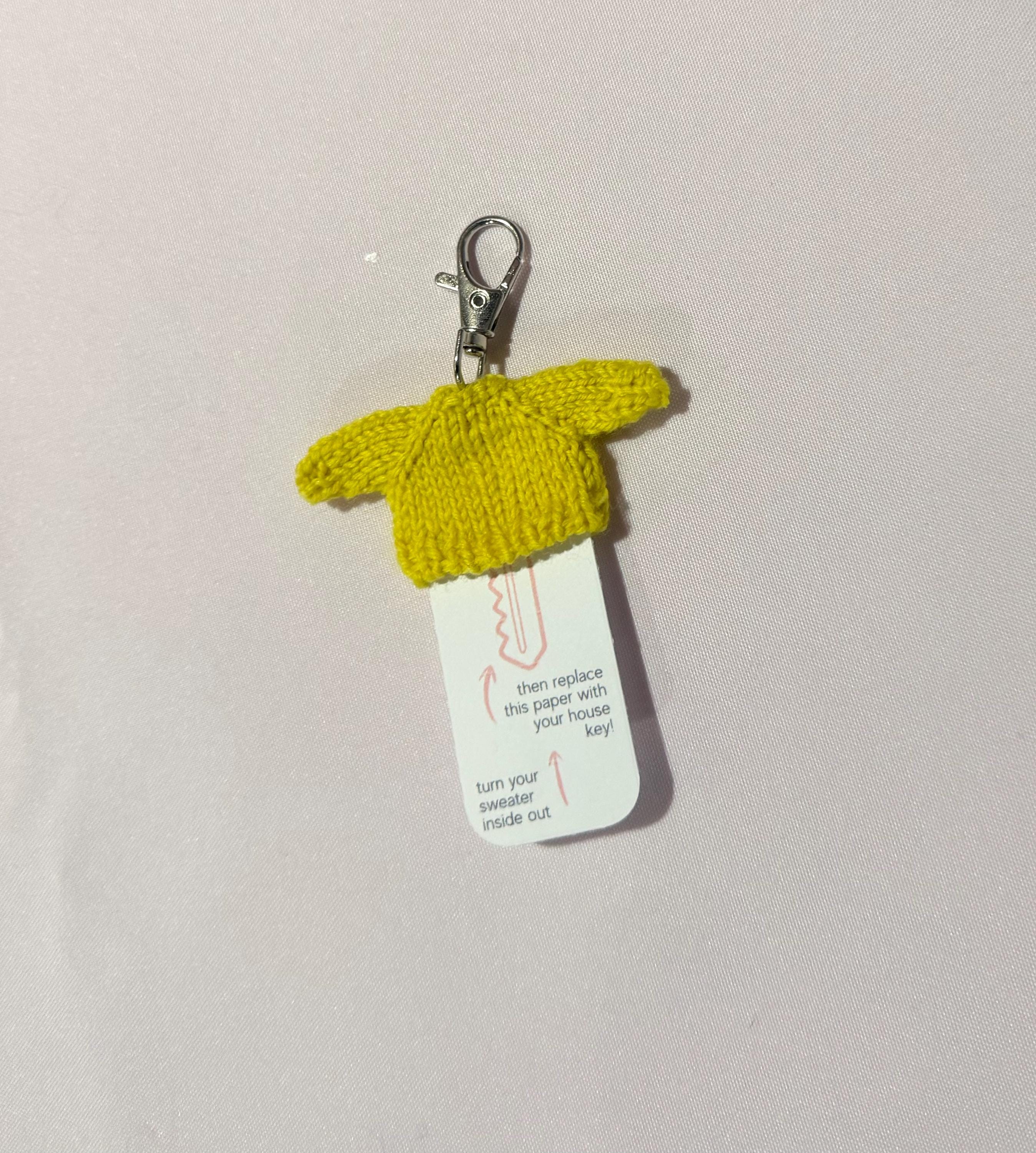 Hand-Knit Sweater Key Cover | Mini Knit Key Cozy