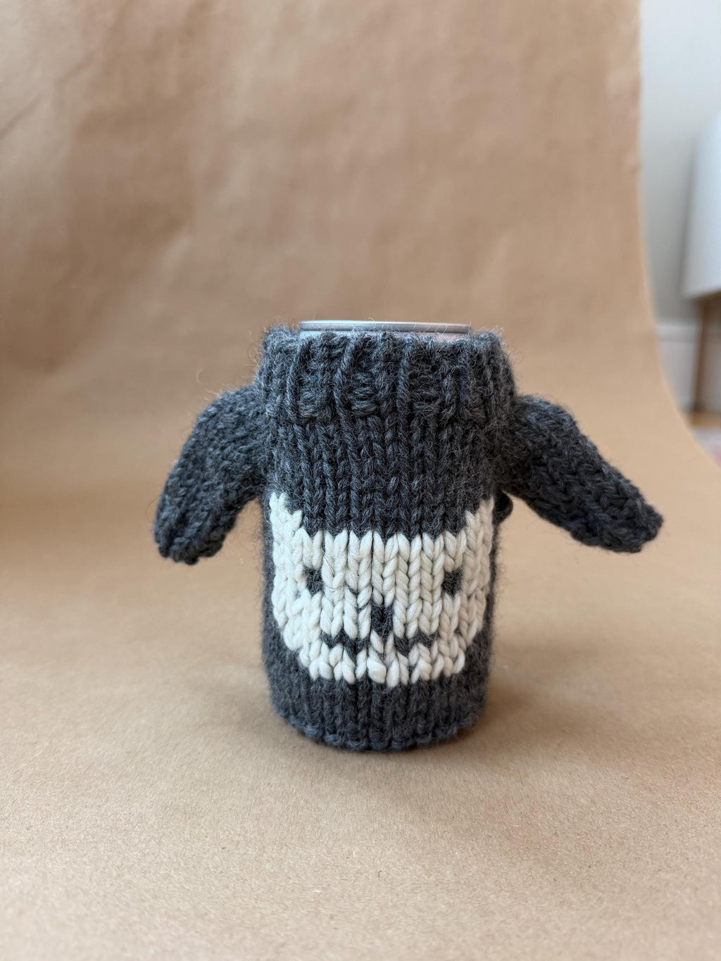 Hand Knit Sweater Can Koozie | Wool Beer Cozy | Knitted Can Cooler | Handmade Gift | 12oz