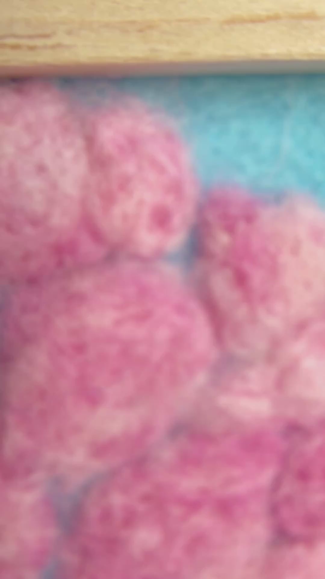 Framed Needle Felted Wall Art | Pink Hydrangea | Small Wool Painting | Handmade Fiber Art Decor